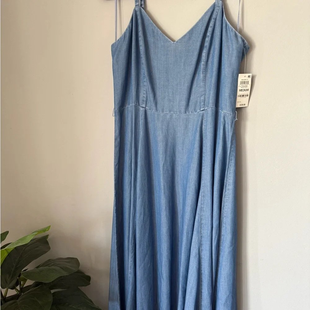 Blue Denim Sleeveless Dress - Picture 8 of 12